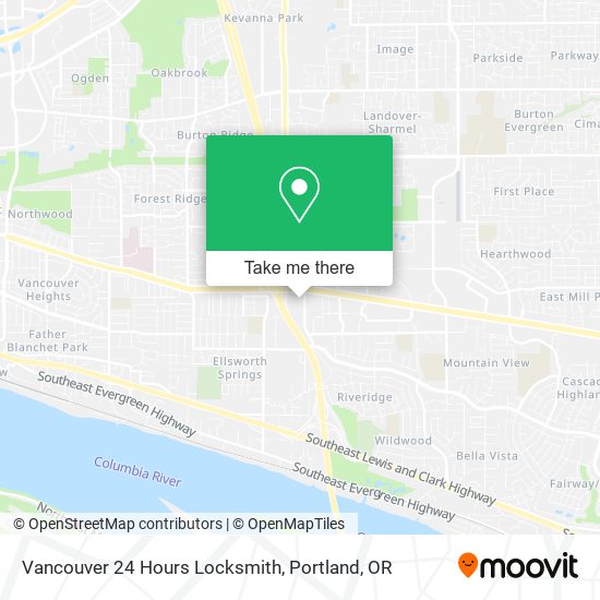 Vancouver 24 Hours Locksmith map