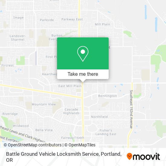Mapa de Battle Ground Vehicle Locksmith Service