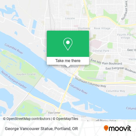 Mapa de George Vancouver Statue