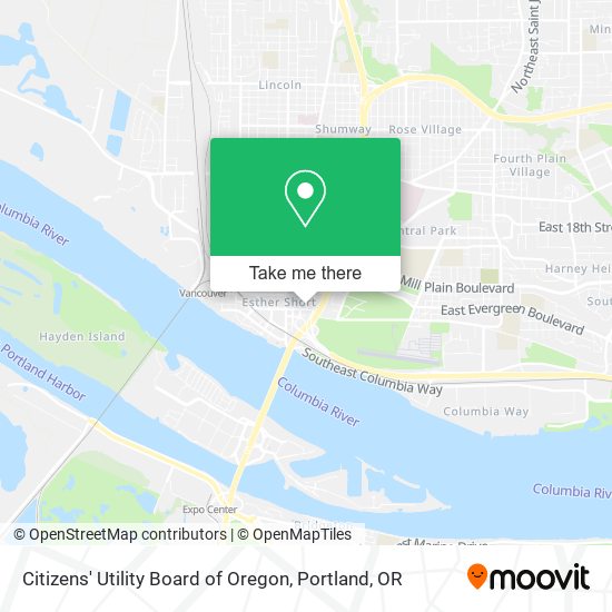 Mapa de Citizens' Utility Board of Oregon