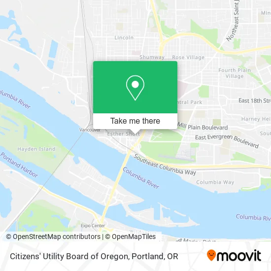 Mapa de Citizens' Utility Board of Oregon
