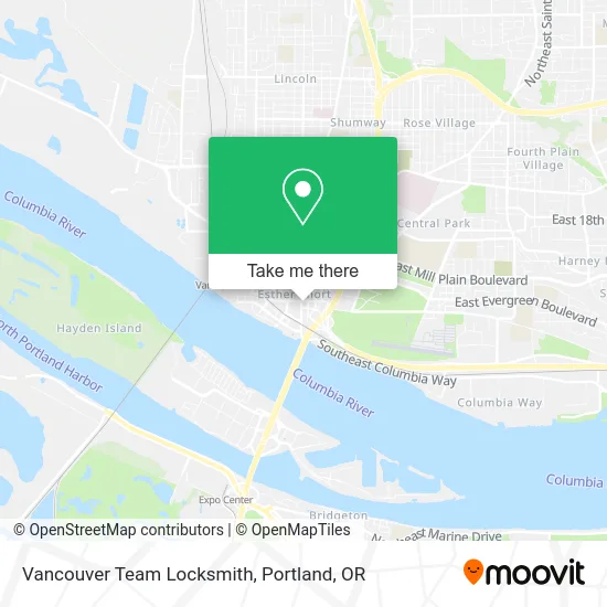 Vancouver Team Locksmith map