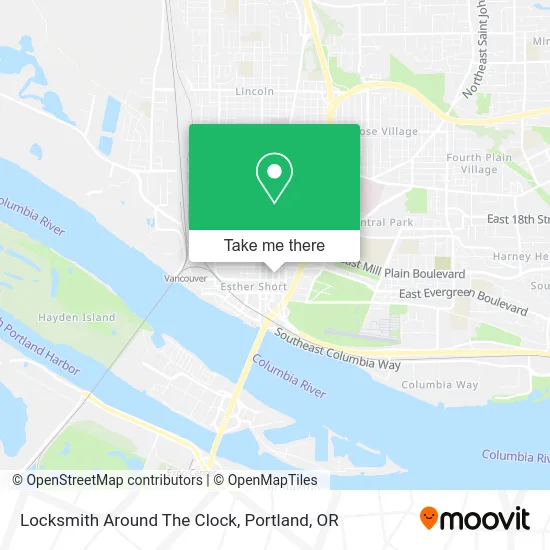 Locksmith Around The Clock map