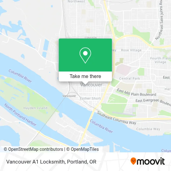 Vancouver A1 Locksmith map