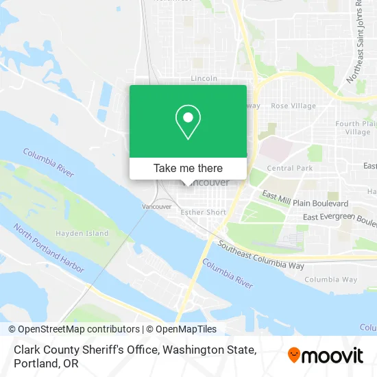 Mapa de Clark County Sheriff's Office, Washington State