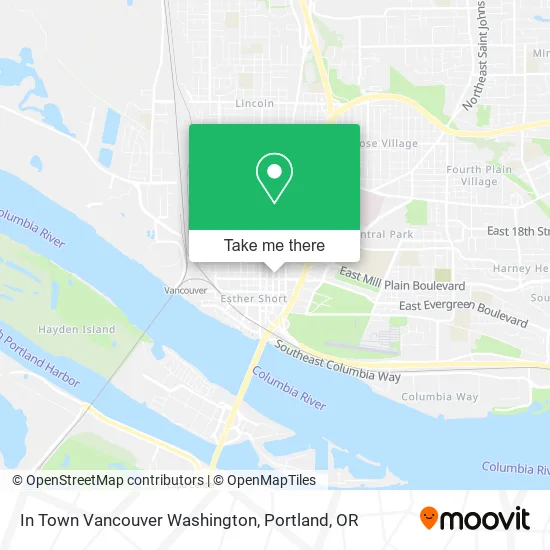Mapa de In Town Vancouver Washington