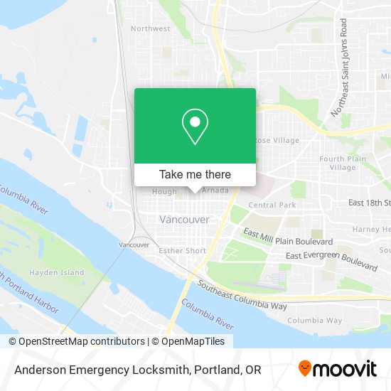 Anderson Emergency Locksmith map