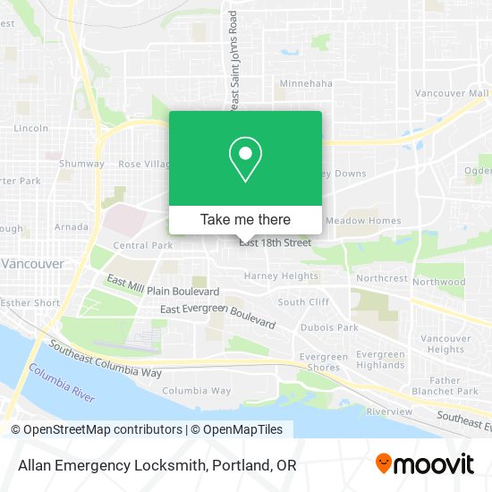 Allan Emergency Locksmith map
