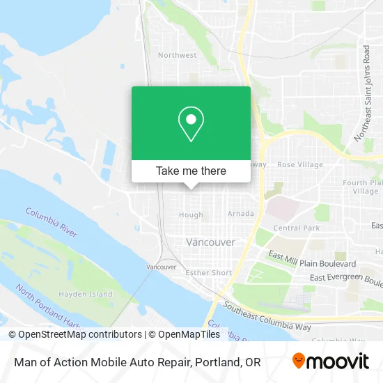 Mapa de Man of Action Mobile Auto Repair