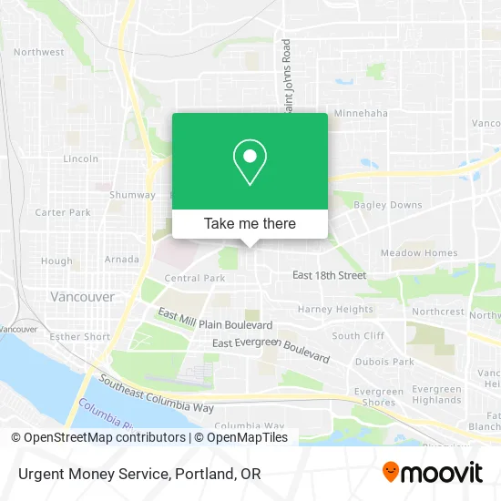 Mapa de Urgent Money Service