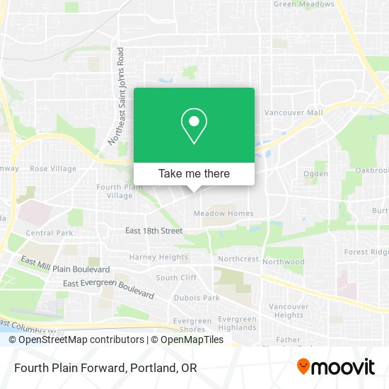 Mapa de Fourth Plain Forward