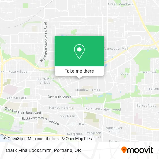 Clark Fina Locksmith map