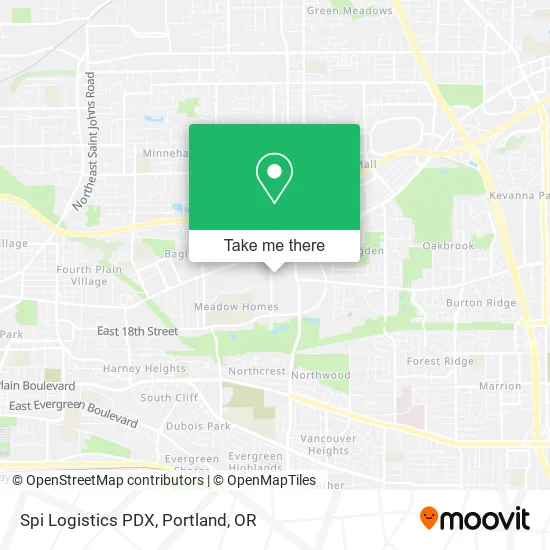 Mapa de Spi Logistics PDX