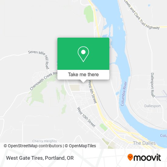 West Gate Tires map