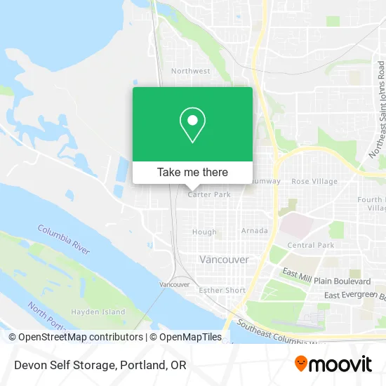Devon Self Storage map