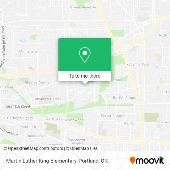 Mapa de Martin Luther King Elementary