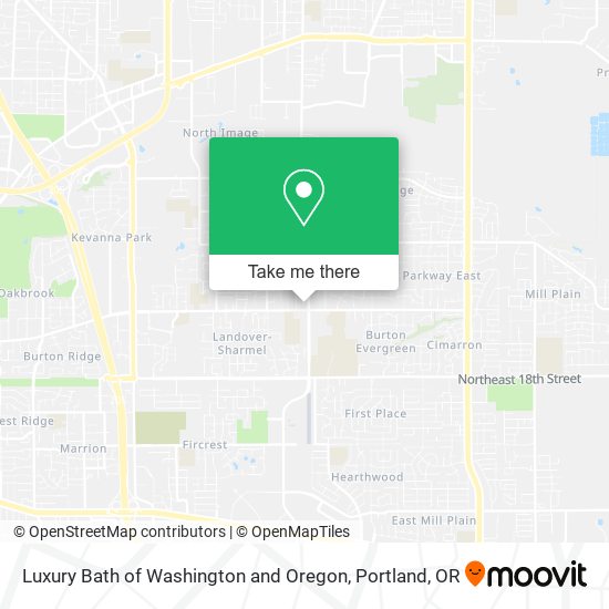 Luxury Bath of Washington and Oregon map