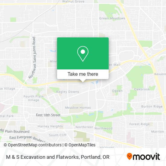 M & S Excavation and Flatworks map