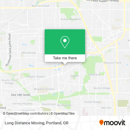 Mapa de Long Distance Moving