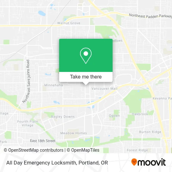 All Day Emergency Locksmith map