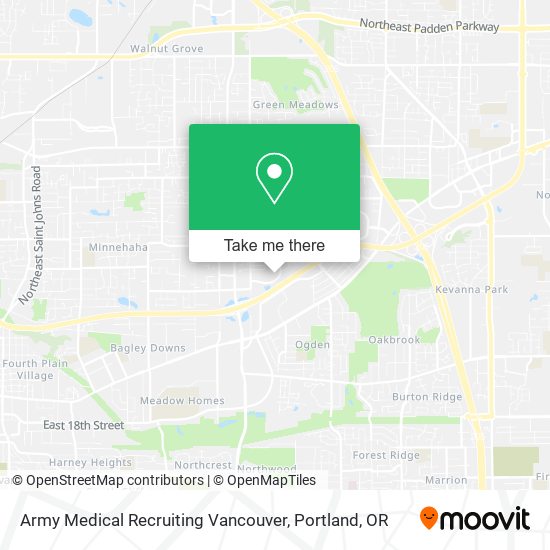 Army Medical Recruiting Vancouver map