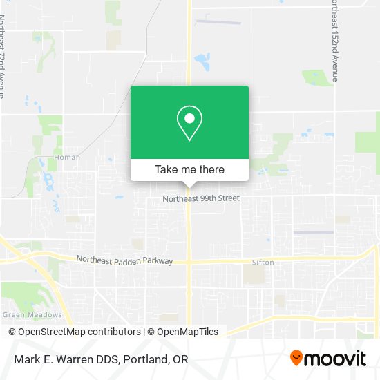 Mark E. Warren DDS map