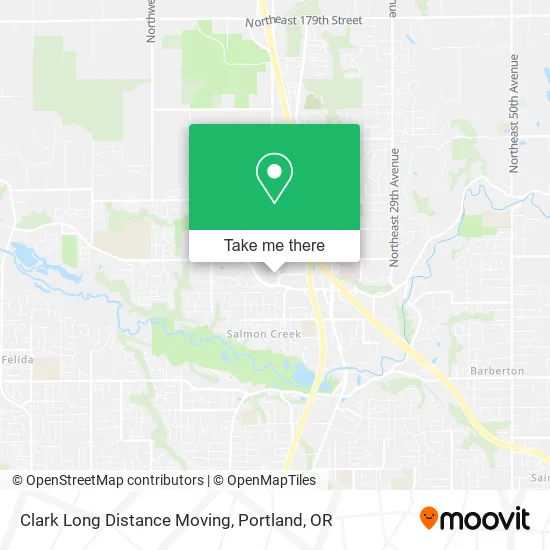 Mapa de Clark Long Distance Moving