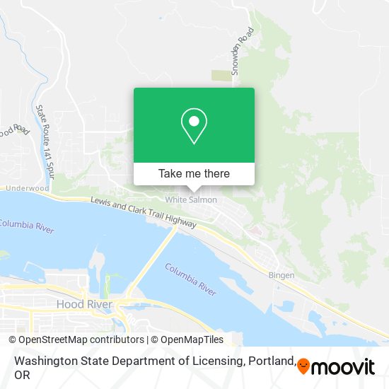 Washington State Department of Licensing map