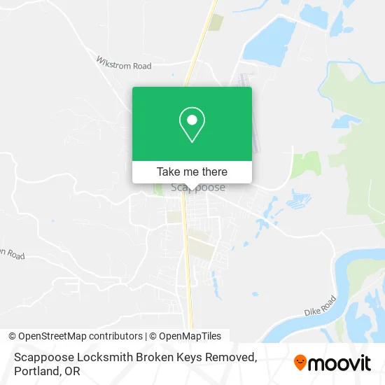 Scappoose Locksmith Broken Keys Removed map