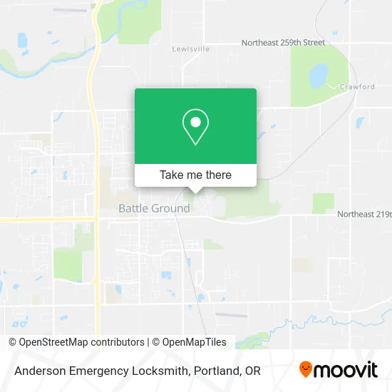 Anderson Emergency Locksmith map