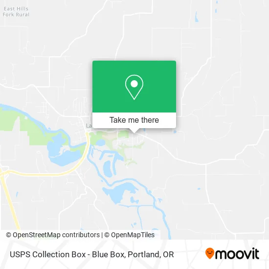 Mapa de USPS Collection Box - Blue Box