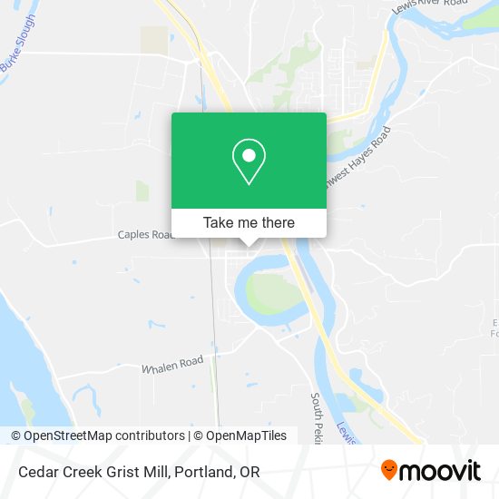 Mapa de Cedar Creek Grist Mill