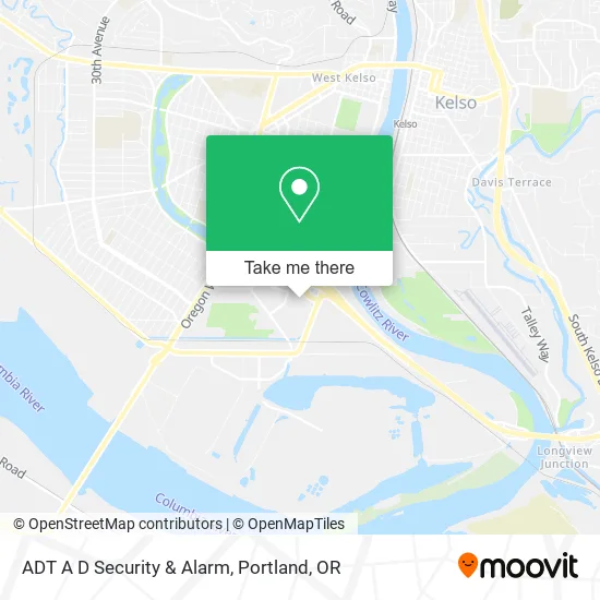 Mapa de ADT A D Security & Alarm