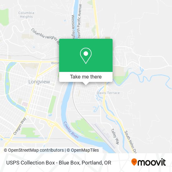 Mapa de USPS Collection Box - Blue Box