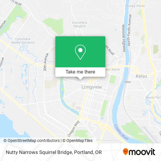 Mapa de Nutty Narrows Squirrel Bridge