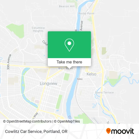 Mapa de Cowlitz Car Service