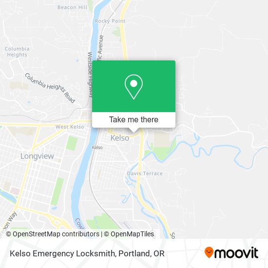 Kelso Emergency Locksmith map