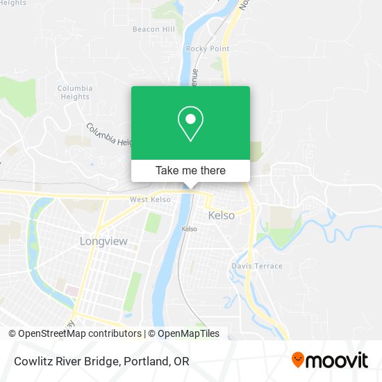 Cowlitz River Bridge map