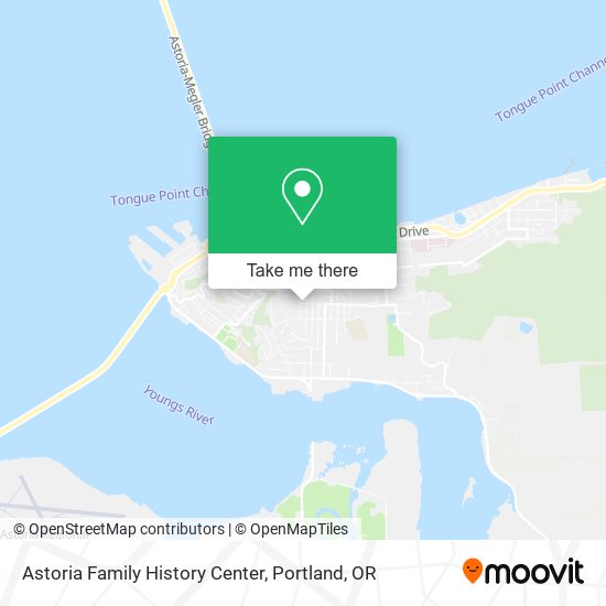 Astoria Family History Center map