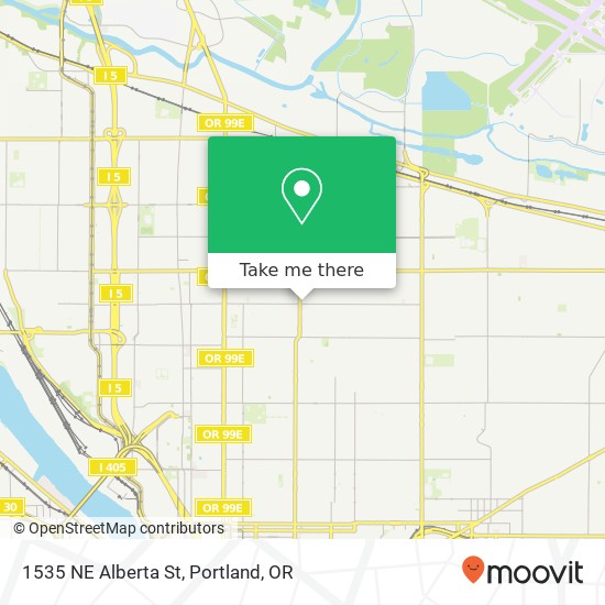 Mapa de 1535 NE Alberta St