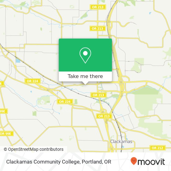 Mapa de Clackamas Community College