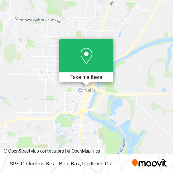 USPS Collection Box - Blue Box map