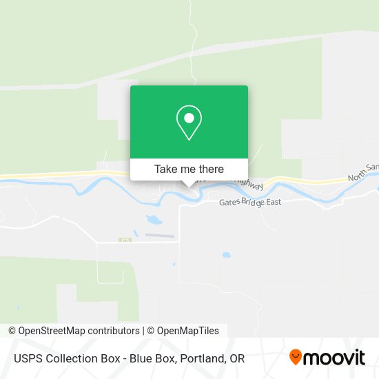 USPS Collection Box - Blue Box map