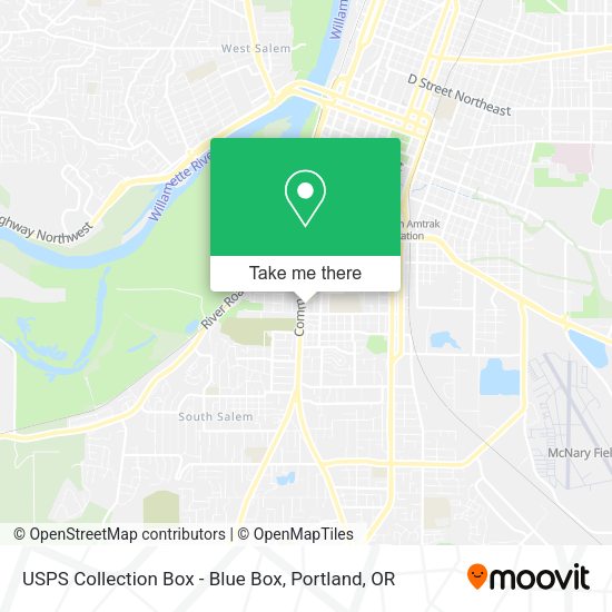 USPS Collection Box - Blue Box map