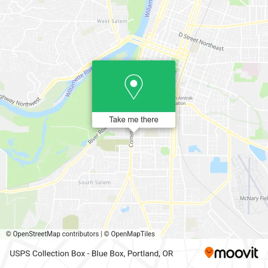 Mapa de USPS Collection Box - Blue Box