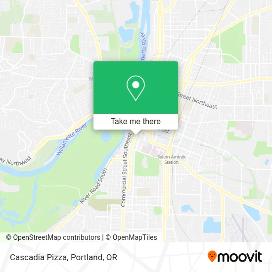 Cascadia Pizza map