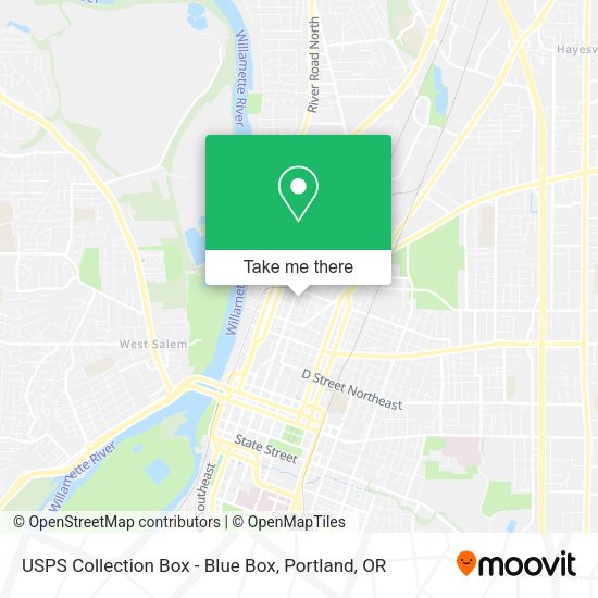 USPS Collection Box - Blue Box map