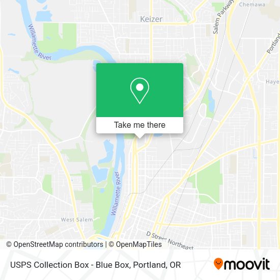 USPS Collection Box - Blue Box map
