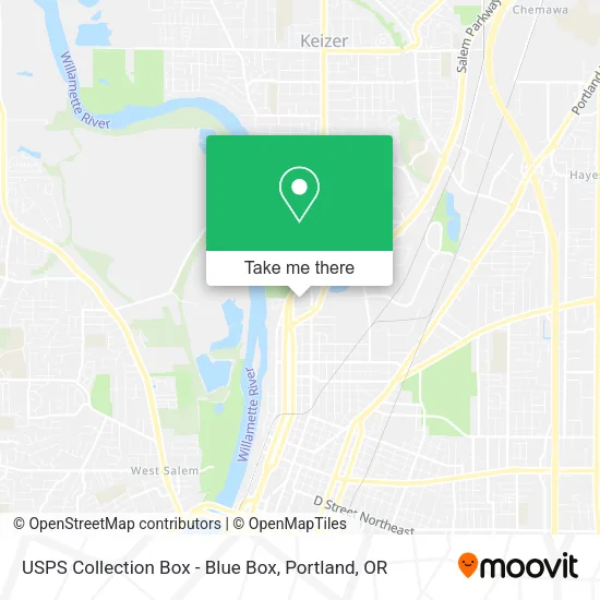 USPS Collection Box - Blue Box map
