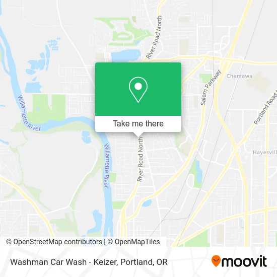Washman Car Wash - Keizer map